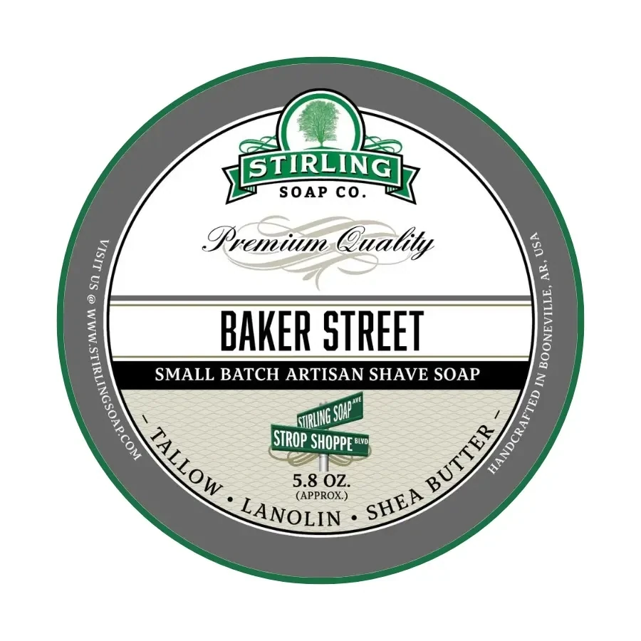 Stirling Soap Co. Baker Street Artisan Shaving Soap