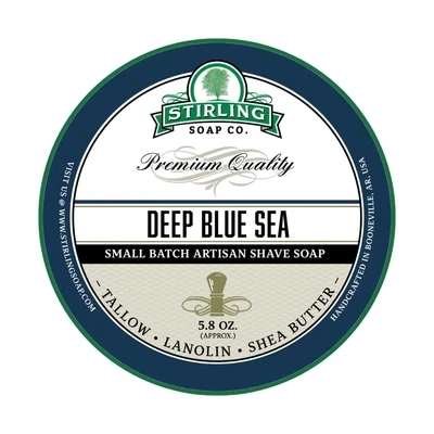 Stirling Soap Co. Deep Blue Sea Artisan Shaving Soap