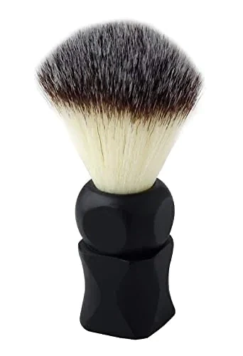Pearl Shaving Synthetic Shaving Brush with Matt Black Geometric Handle, SBB-16