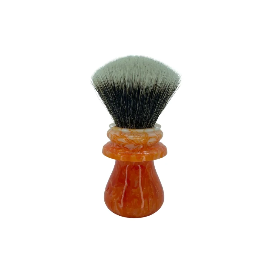 Nameless Workx Deep Flames Hand-Turned Shaving Brush - Premium Synthetic G5C Knot