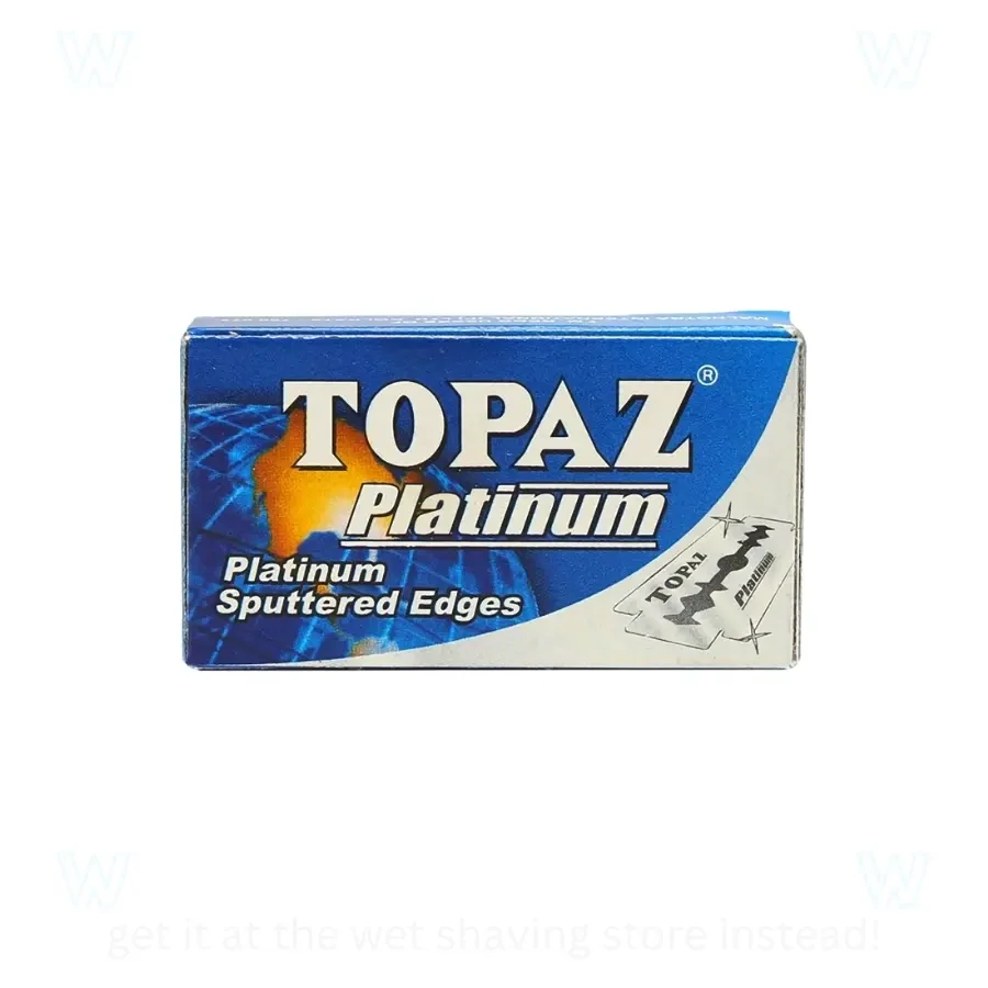Topaz Platinum Sputtered Edges Razor Blades, 10 Count