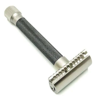 Parker Variant Open Comb Adjustable Double Edge Safety Razor, Color: Graphite