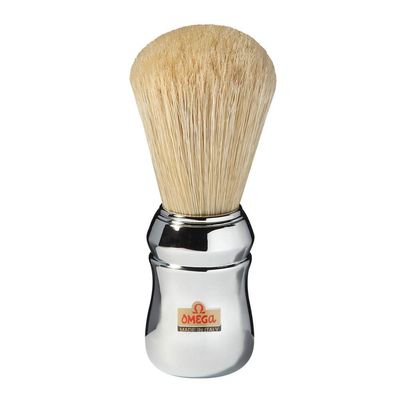 Omega Professional Boar Bristle Shaving Brush, ABS Handle, Chrome