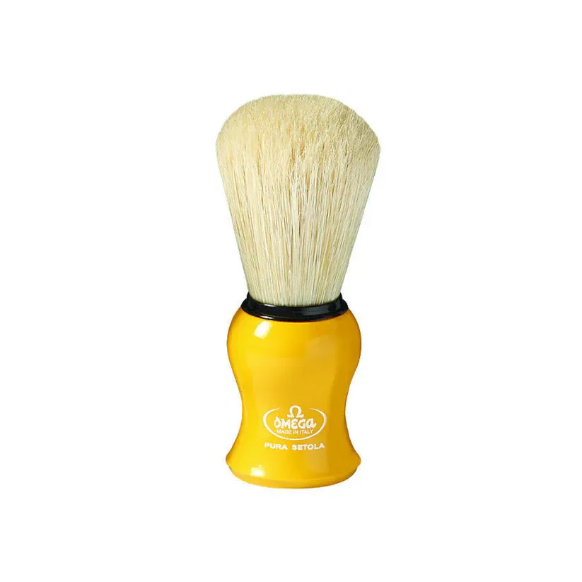 Omega Boar Bristle Shaving Brush, Yellow