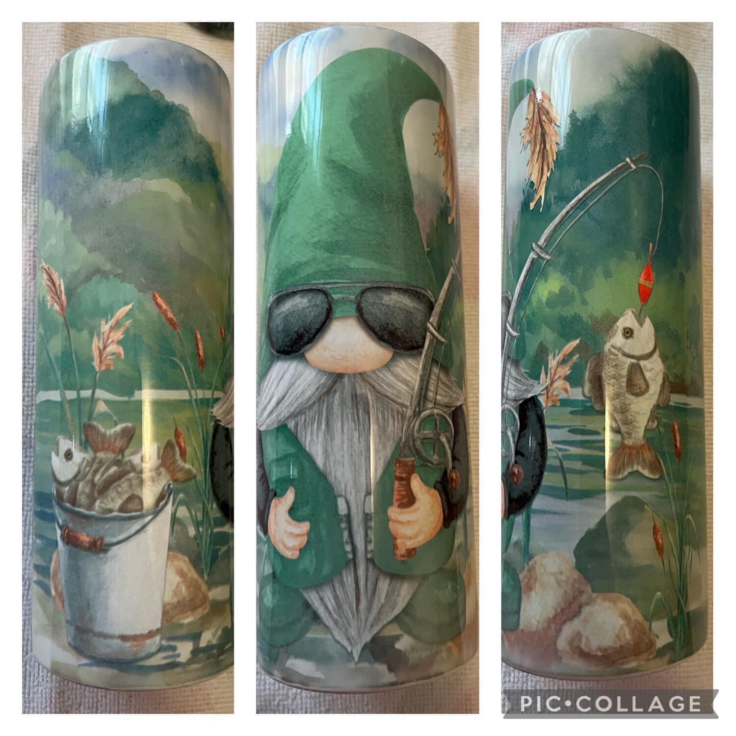 Green Gnome Fishing Tumbler
