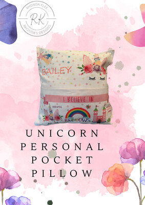 Unicorn pocket Pillow Case Personalized