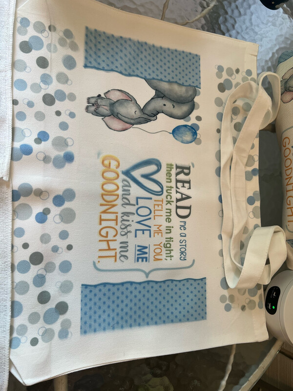 Blue Elephant Tote Bag