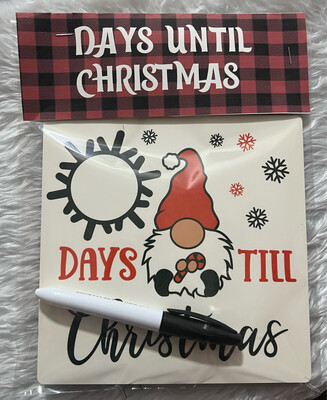 Gnome Days Until Christmas Countdown Board