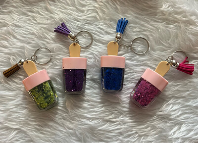 Popsicle Keychain Personalized And Glittered
