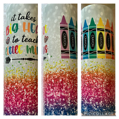 Teacher Crayon 20 Oz Tumbler