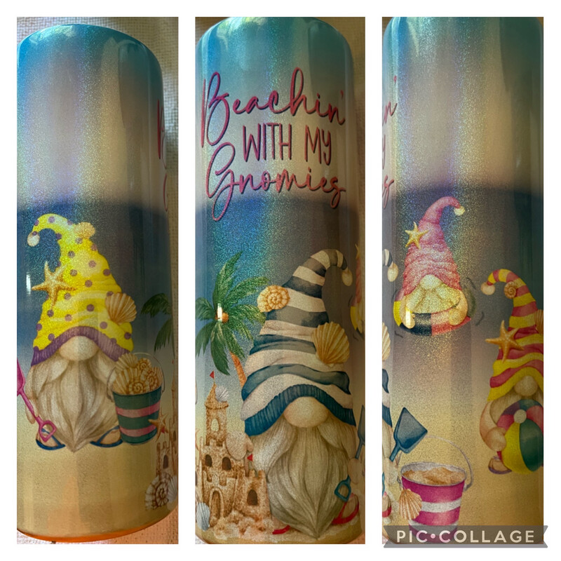 Beachin With My Gnomies 20 Oz Standard Tumbler