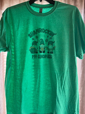 Shamrocking With My Gnomies Sublimated T Shirt St. Patrick’s day