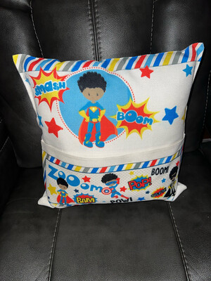 Super Hero Pocket Pillow Case Brown