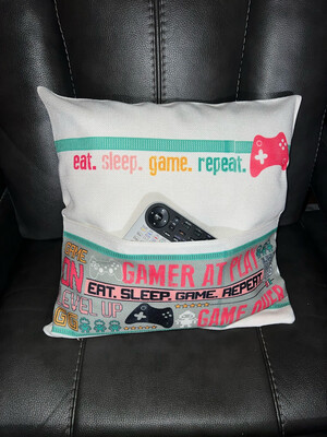 Gaming Pocket Pillow Case Pink