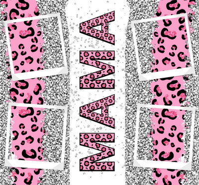 Mama Tumbler Pink And Silver With Personalized Photos