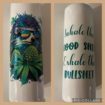Hedgehog Cannabis Tumbler Inhale The Good Shit