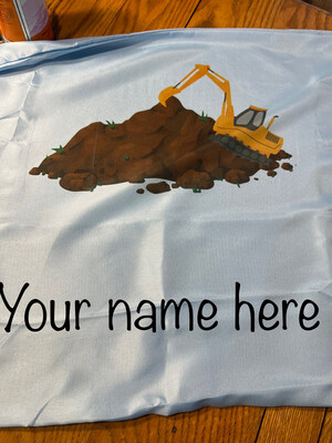 Excavator Pillowcase Standard Size Satin