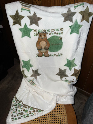 Baby Bear Blanket Personalized Baby Shower Gift