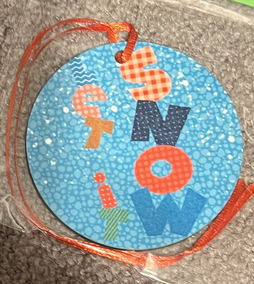 Let It Snow Blue Christmas Ornament