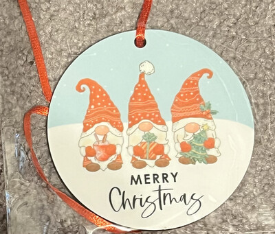 Merry Christmas gnomes Christmas ornament