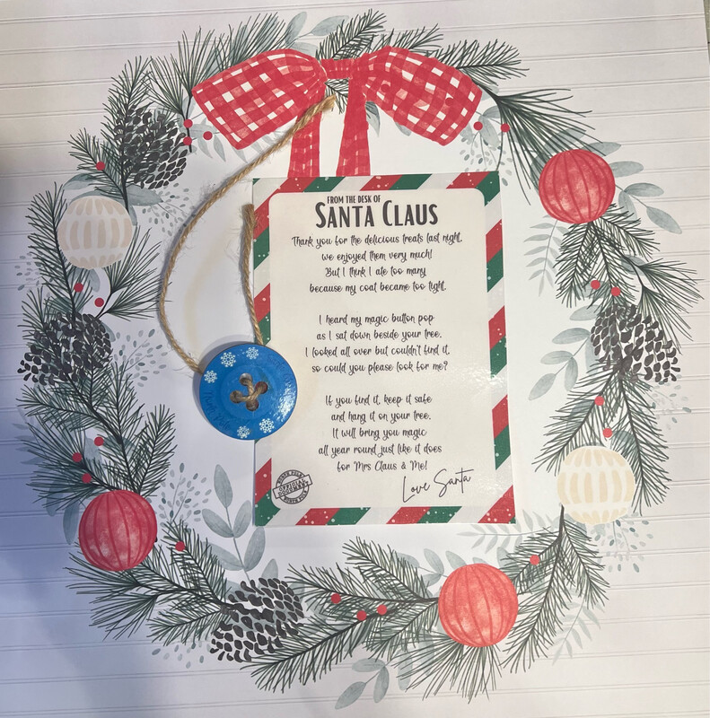 Lost Santa Button And Letter