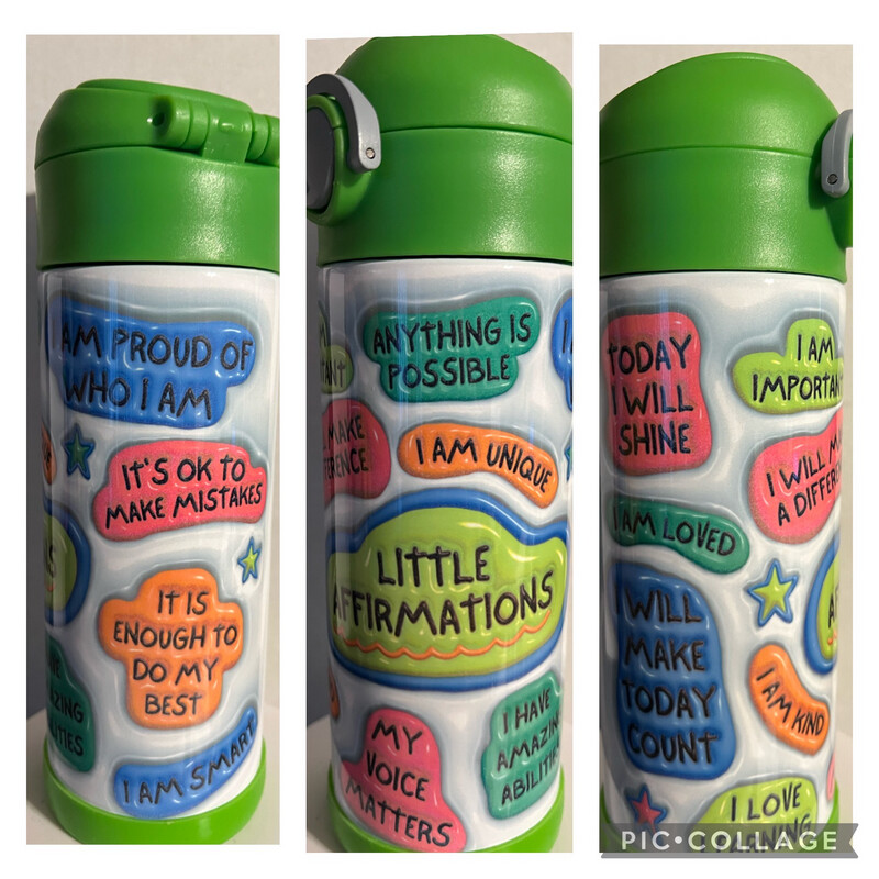 Little Affirmations Kids 12oz Tumbler Fliptop