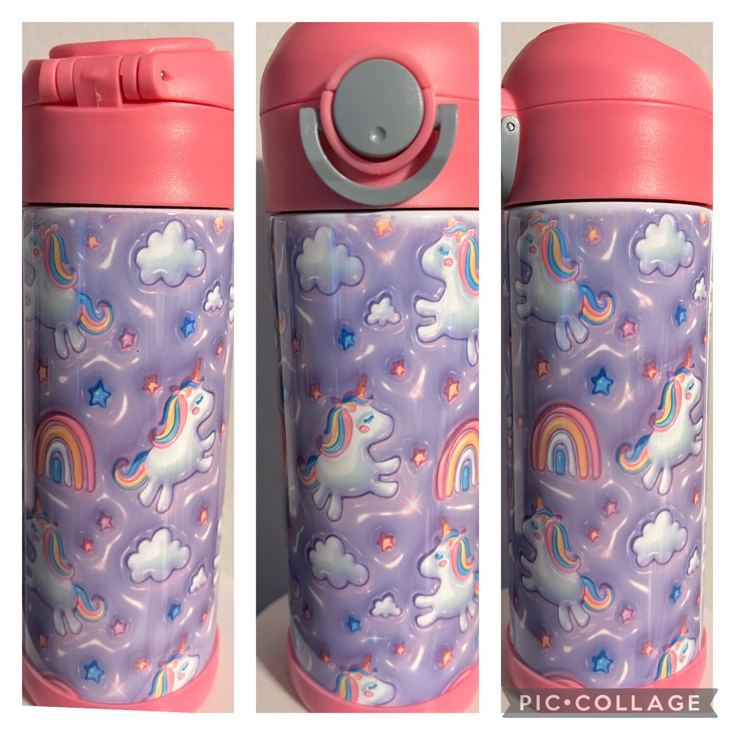 Unicorn Purple And Pink Flip Top 12oz Tumbler