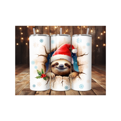 Sloth Christmas 20oz tumbler