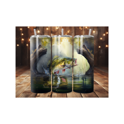 Bass fishing 20oz Tumbler