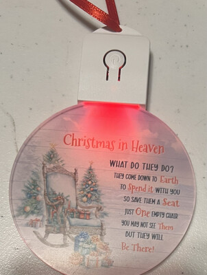 Christmas In Heaven Ornament Memorial Loved One Family