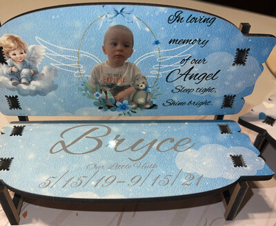 Angel In Loving Memory Bench Memorial Loved One Child