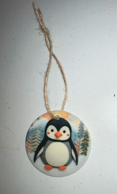 Penguin Ornament Light Up Mdf Or Ceramic