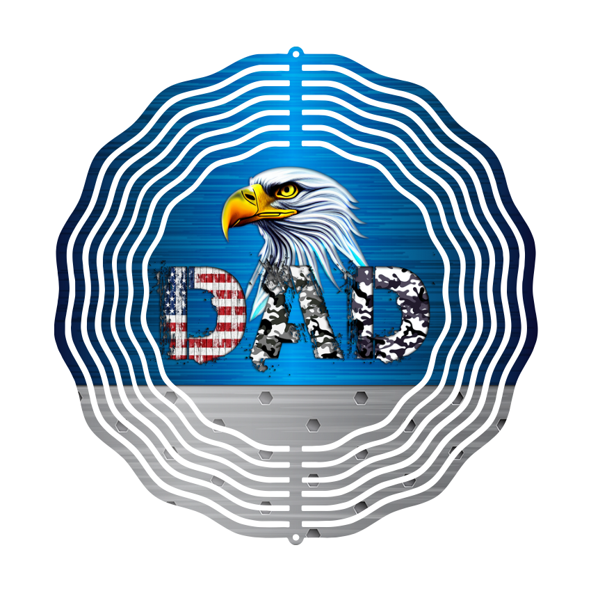 Dad with Eagle Wind Spinner