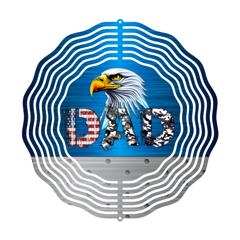 Dad with Eagle Wind Spinner