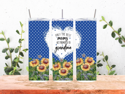 Promoted To grandma Sunflower Tumbler