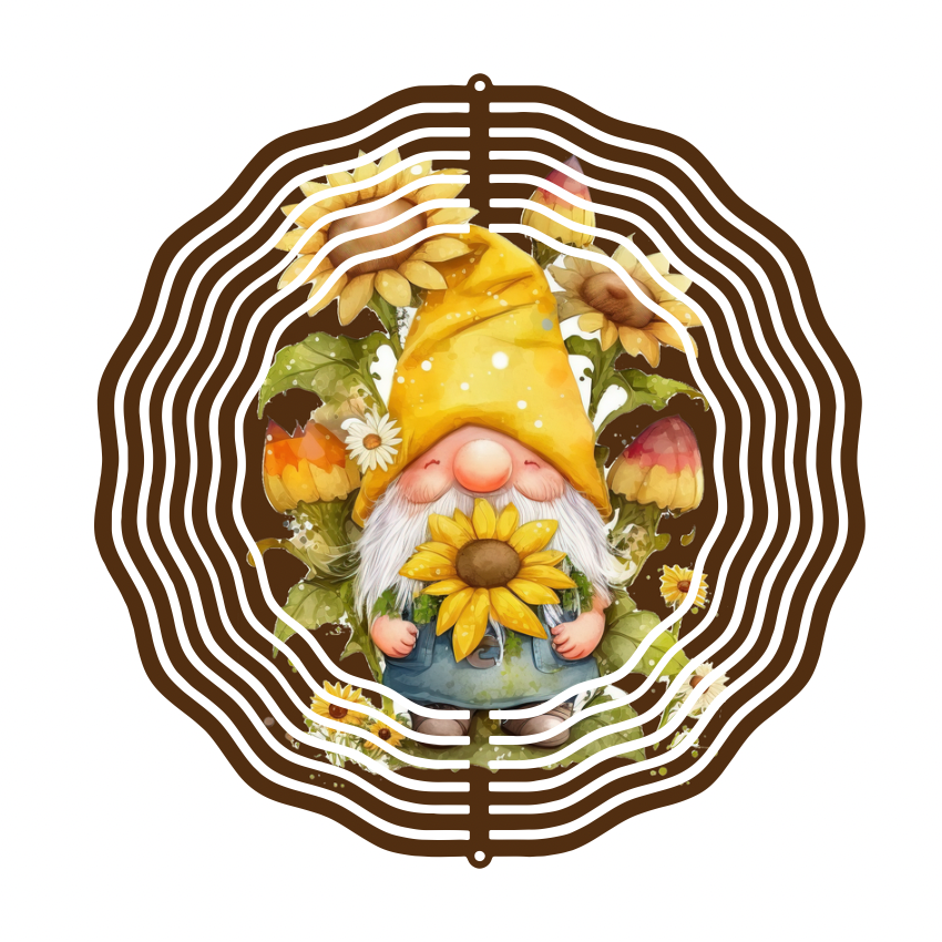 Wind Spinner Gnome Sunflower