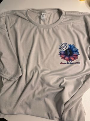 Suicide Awareness Choose To Keep Going Sunflower Flag Polyester T Shirt