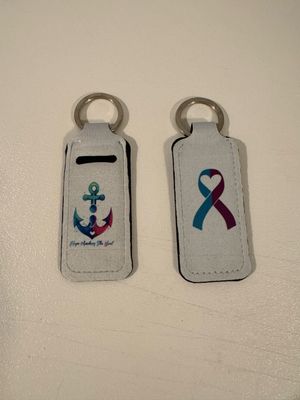 Suicide Awareness Anchor Lip balm Keychain