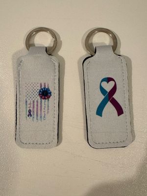 Suicide Flag Sunflower Balm Holder Keychain