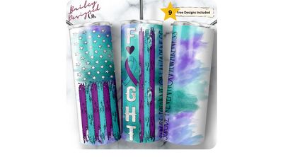 Suicide Awareness 20 Oz Stainless Steel Fight Flag Tumbler