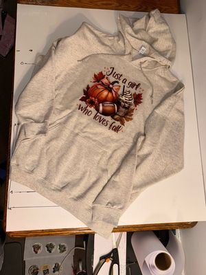 Just A Girl Who Loves Fall Cotton Hoodie