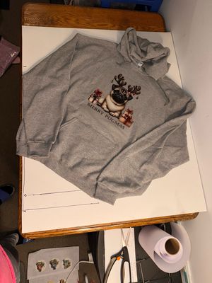 Merry Pugmas Cotton Hoodie