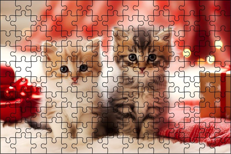 Holiday Kitten Puzzle