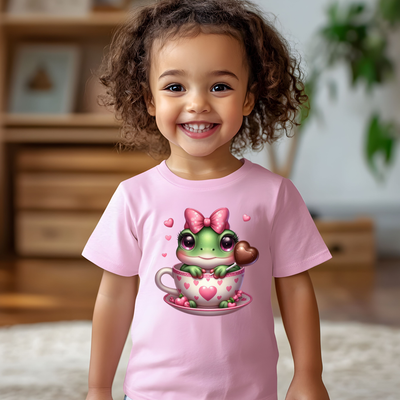 Valentine Pink Frog T Shirt Children