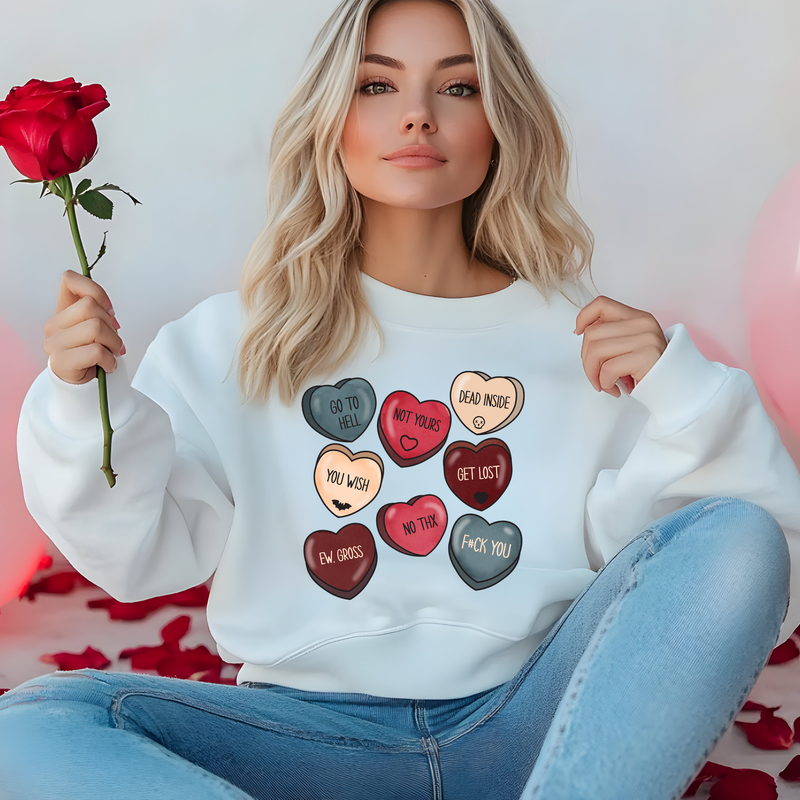 Anti Valentine Hearts Crewneck Unisex