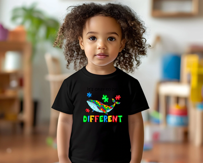 Kids Whale Autism Awareness 100% Cotton T Shirt
