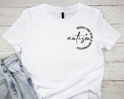 Autism Seeing The World Differently 100% Cotton T Shirt