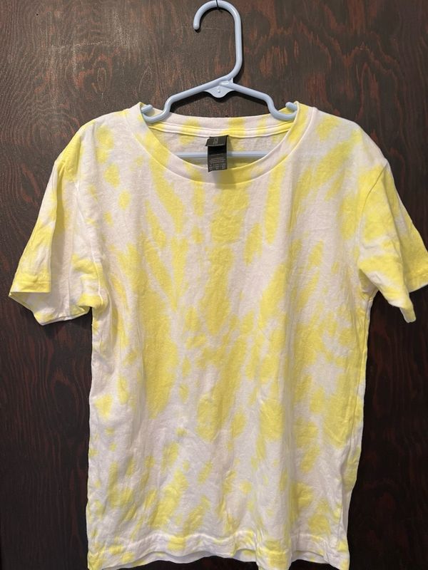 Child’s Yellow Tie Dye T Shirt 6T 100% Cotton