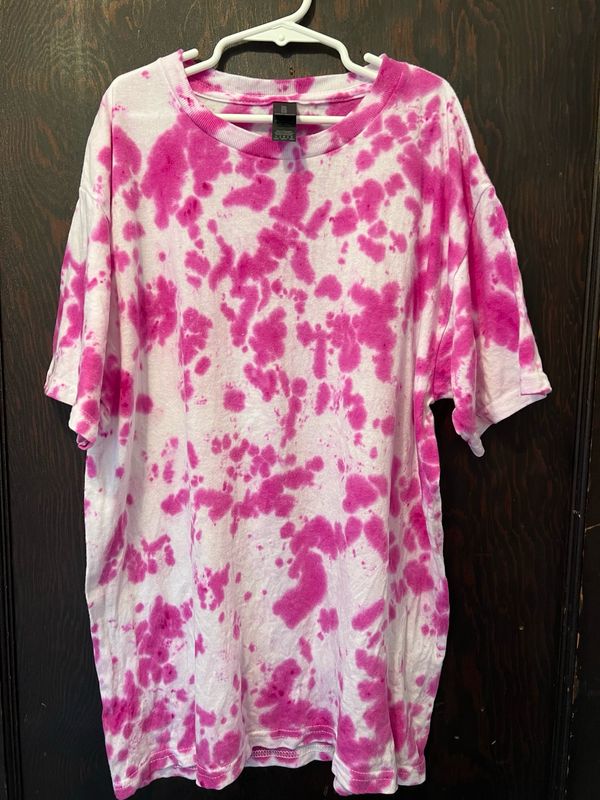 Youth L Purple Tie Dye 100% Cotton T Shirt