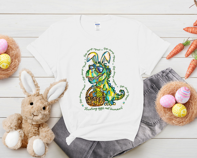 Child’s Dinosaur Hunting Eggs 100% Cotton T Shirt